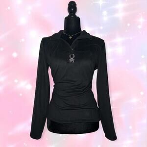 Black Spyder Half Zip Sweater